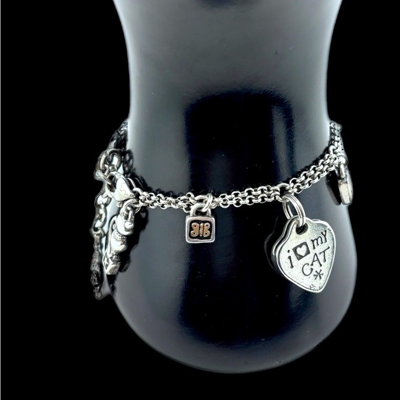 Brighton Pedigree Cat Locket Heart Retired Heart Charm Bracelet PURRFECT! - Picture 9 of 11